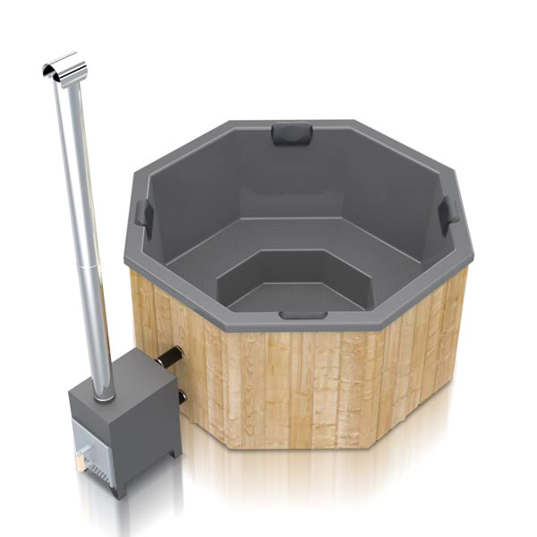 Original Octa M | HotTub mit Holzofen | für 6 Personen | 1.80 × 1.80 Meter