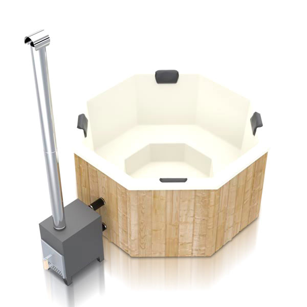 Original Octa M | HotTub mit Holzofen | für 6 Personen | 1.80 × 1.80 Meter