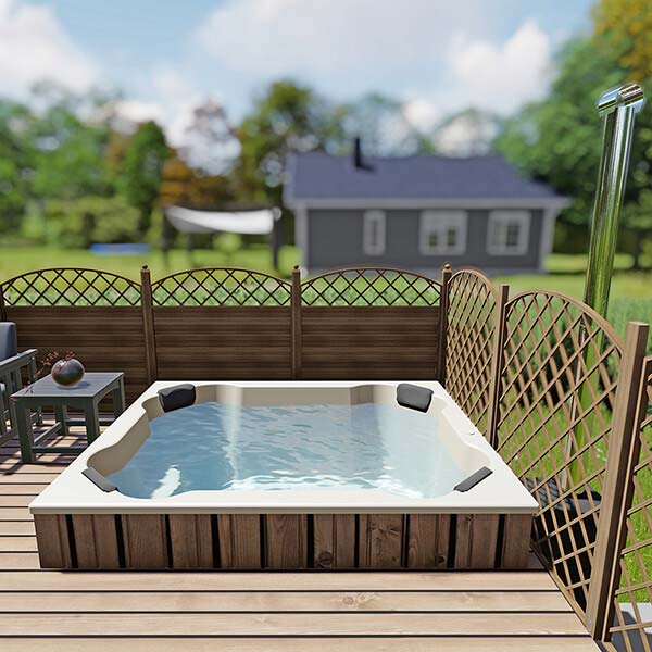 HotTub GFK Einbau-Badefass für 8 Personen | 2×1,7