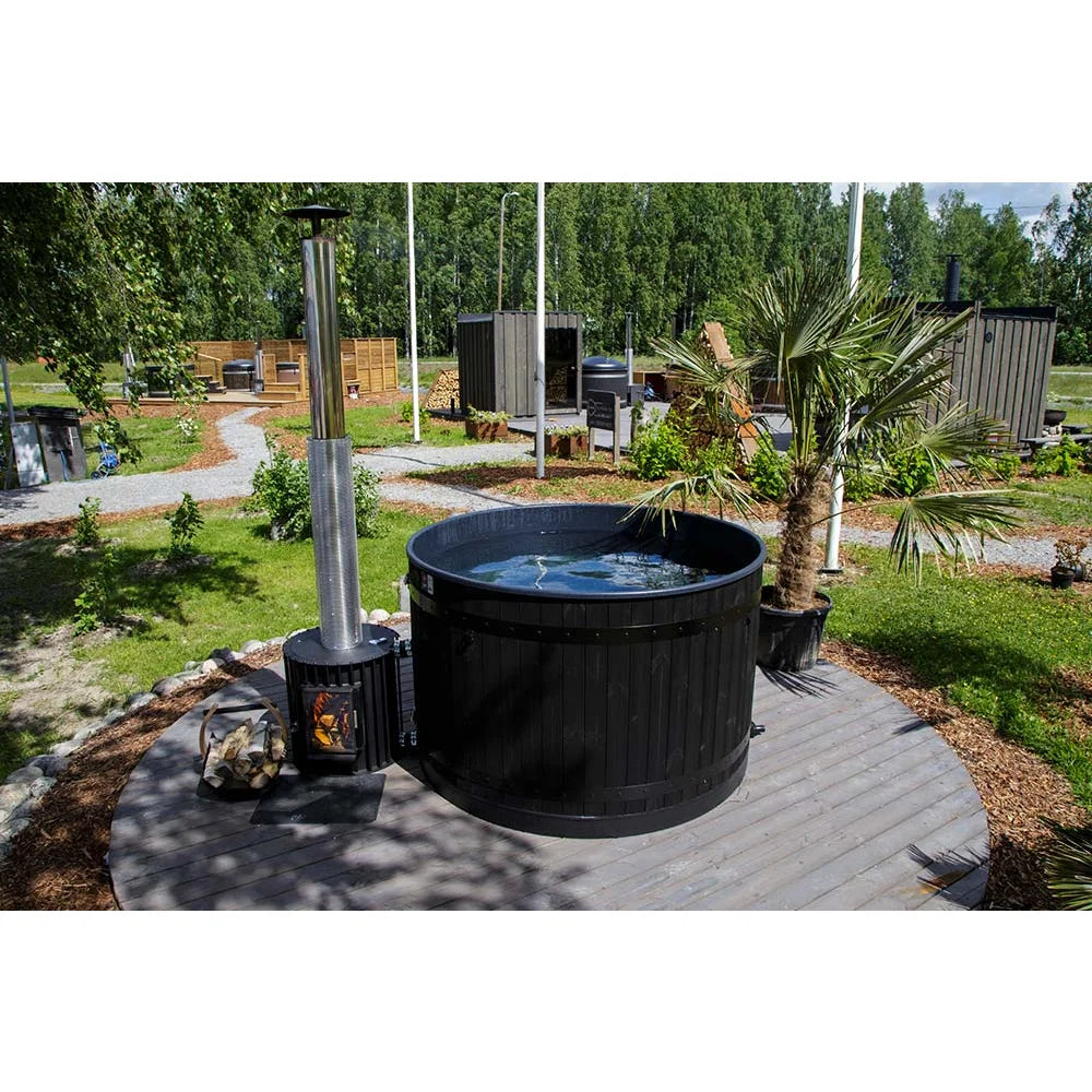 Harvia HotTub Black mit Holzofen | Legend Series | Made in Finnland | SHL3501