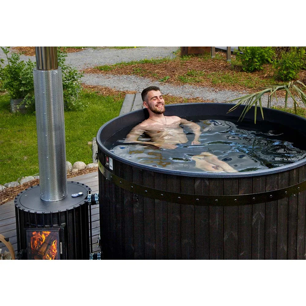 Harvia HotTub Black mit Holzofen | Legend Series | Made in Finnland | SHL3501