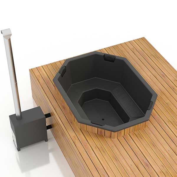 HotTub GFK Einbau-Badefass für 9 Personen | 2,40×1,80