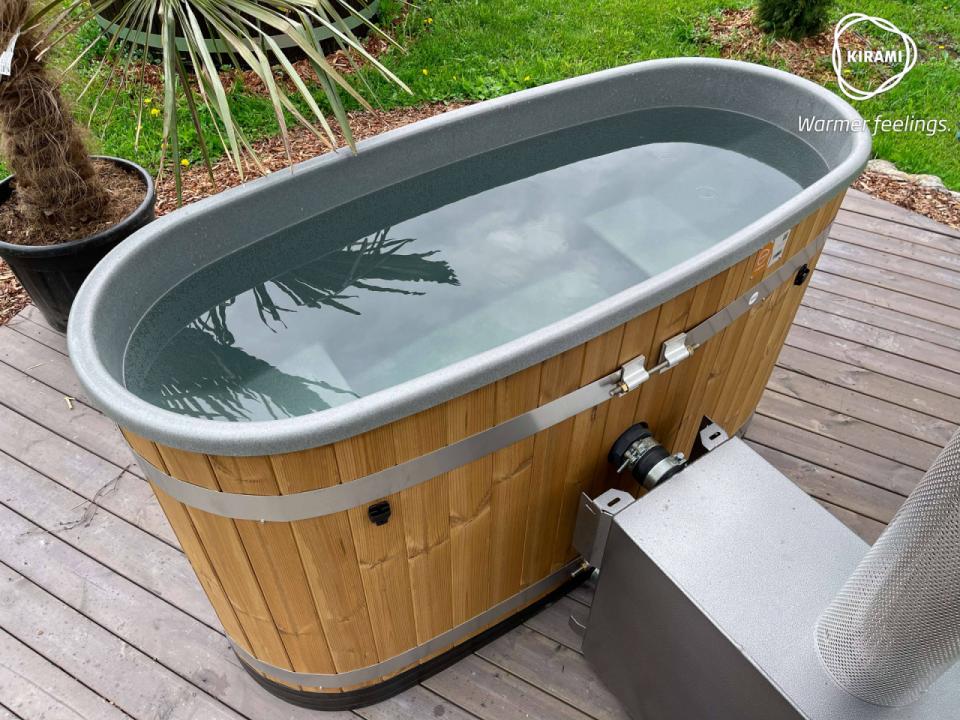 Kirami Annex Tiny S | Hot Tub mit Holzofen |  162,5 cm | für 2 Personen