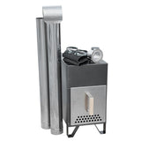 Badefass Holzofen | Aluminium Außenofen Komplettset | 27 kW