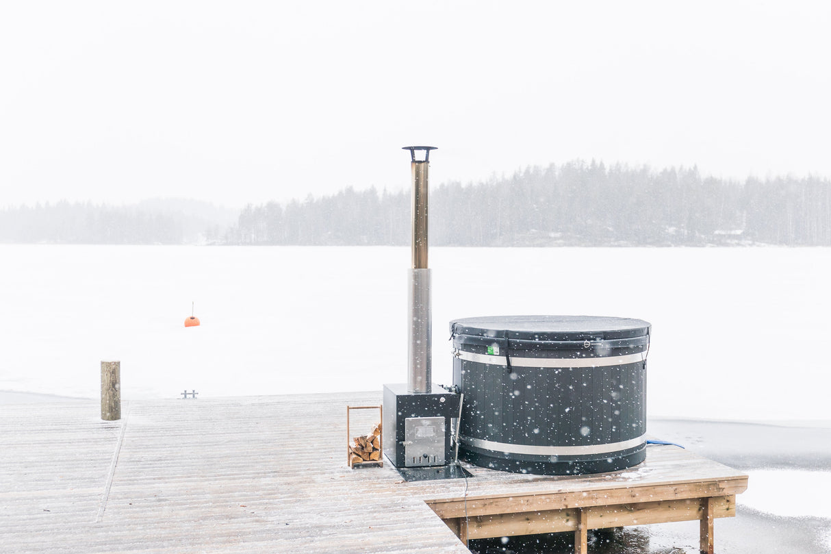 Kirami Comfort Steady M Badefass | Hot Tub mit Holzofen | 170 cm / 35 kW