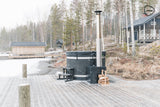Kirami Comfort Steady M Badefass | Hot Tub mit Holzofen | 170 cm / 35 kW