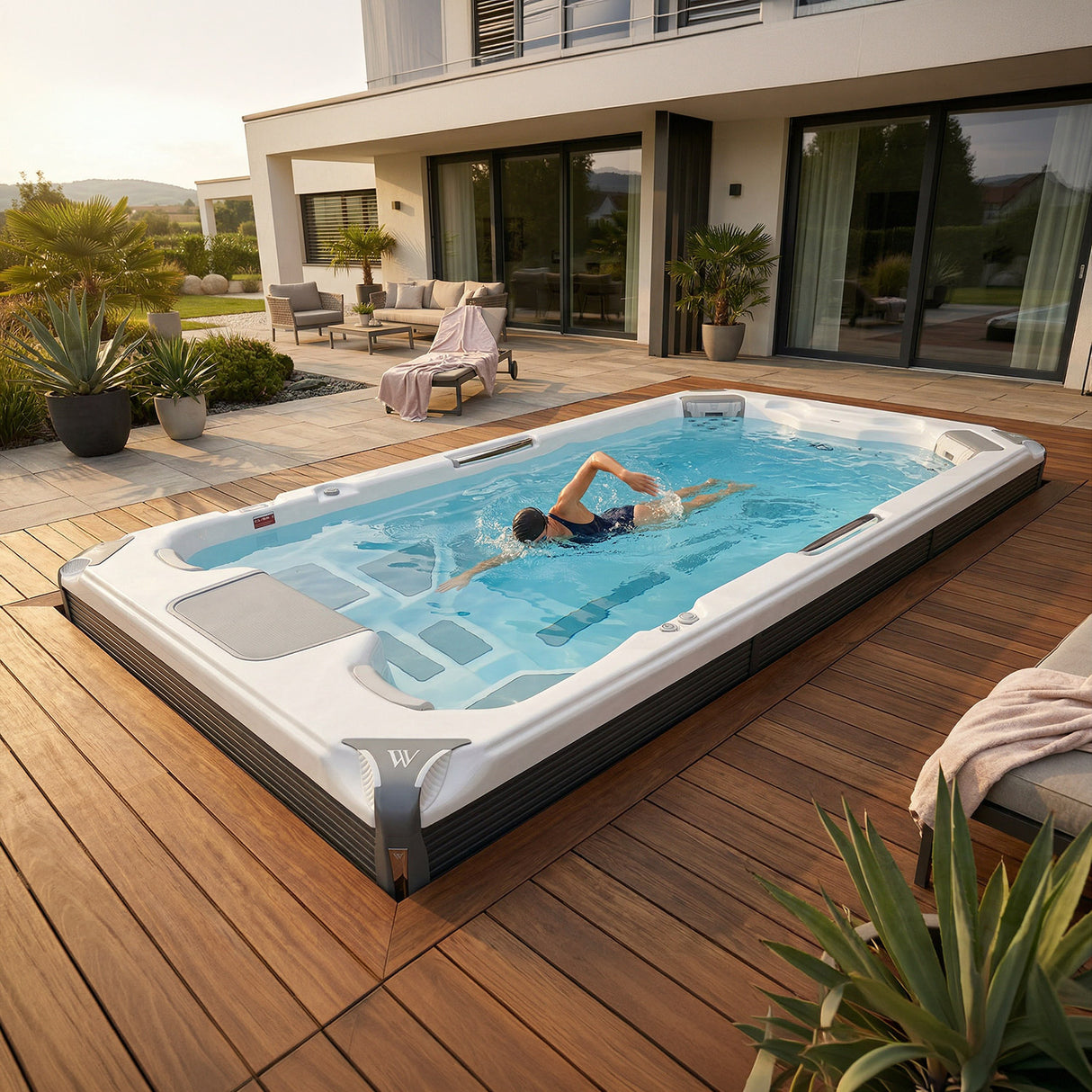 Wellis Danube W-Flow | Grand Prix Edition | 453 x 235 cm | Beheizter Pool mit Gegenschwimmanlage | 2 Sitzplätze mit Schwimmbereich