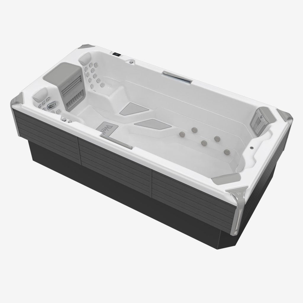 Wellis Danube W-Flow | Grand Prix Edition | 453 x 235 cm | Beheizter Pool mit Gegenschwimmanlage | 2 Sitzplätze mit Schwimmbereich